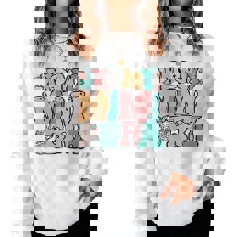 In My Mimi Era Groovy Leopardmile Face New Grandma Grandma 長袖tシャツ レディーススウェットシャツ - Kawaiitshirt