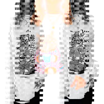 J' Aime Pas Les Gens Chat Humour Cadeau Drôle Café Matin Sweat-shirt pour femme - Cadeauxyz