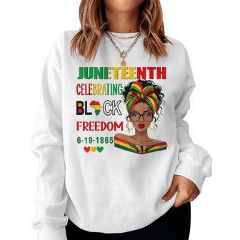 Junenth African American Celebrating Black Freedom Women Sweatshirt - Thegiftio UK