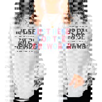 Just Here For The Fireworks For Couple Women Women Sweatshirt | Mazezy