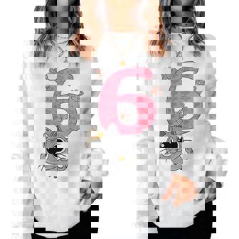 Kinder Geburtstags 6 Jahre Mädchen Katze 6 Geburtstag Sweatshirt Frauen - Geschenkecke