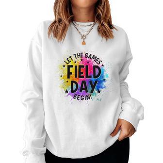 Let The Games Begin Field Day Fun Day Teachers Boys Girls Women Sweatshirt - Thegiftio UK
