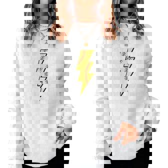 Lightning Bolt Mama Softball Baseball Sport Mom Mother's Day Women Sweatshirt - Monsterry