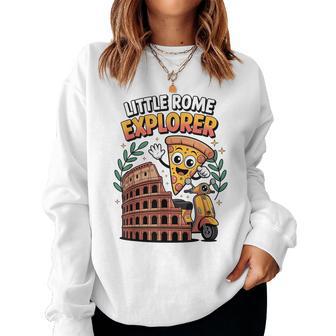 Little Explorer Roma Adventure Pizzacooter Recuerdo Para Niños Sudadera Mujer - Regaloses