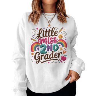 Little Miss 2Nd Grade First Day Of Second Grade Cute Girls Women Sweatshirt - Thegiftio UK