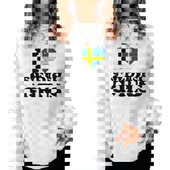 I Lovewedish Girls レディーススウェットシャツ - Kawaiitshirt