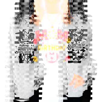 Mom Of The Birthday Boy Family Matching Mom Son Bday Women Sweatshirt - Thegiftio
