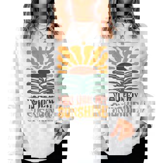 You Are Myunshine Retro Flowers Affirmation Backprint Sweatshirt Frauen - Seseable