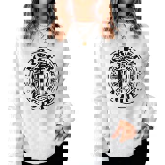 No Beer No Life ヴィンテージ飲酒 ビール愛好家向け 左胸 レディーススウェットシャツ - Kawaiitshirt