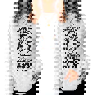 No Puedo Oírte Estoy Escuchando K-Pop Cute Rabbit Kpop Cuello Sudadera Mujer - Regaloses
