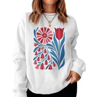 No Words Subtle Foxglove Daisy Tulip Women Sweatshirt - Thegiftio UK
