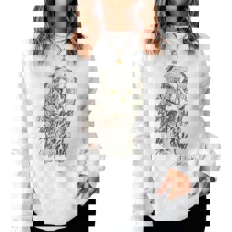 Owl Drawing レディーススウェットシャツ - Kawaiitshirt