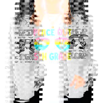 Peace Out 5Th Fifth Grade Graduation Last Day Of School Women Sweatshirt - Monsterry
