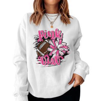 Pink Out Football Breast Cancer Awareness Cheer Mom Mama Women Sweatshirt - Thegiftio UK