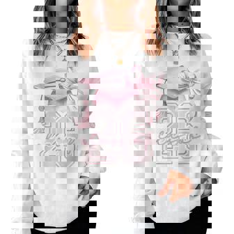 Pink Senior 2026 Coquette Bow Class Of 2026 Girls Graduation Women Sweatshirt - Monsterry