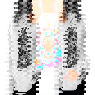 Plumes Colorées Costume D'indien Pour Fille Sweat-shirt pour femme - Cadeauxyz