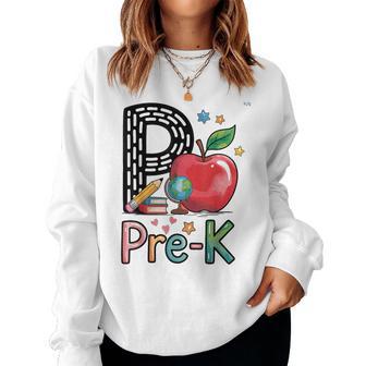 Pre-K Preschool Teachers Back To School Teacher Students Women Sweatshirt - Thegiftio UK