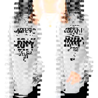 Promoted To Mommy Est 2025 Soon To Be Mom 2025 Mother's Day Women Sweatshirt - Thegiftio