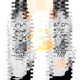 Pumpkin Spice Goose Fall Coffee Lover Autumn Season Women Sweatshirt - Thegiftio