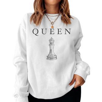Queen Chess Piece Statement Women Sweatshirt - Thegiftio UK