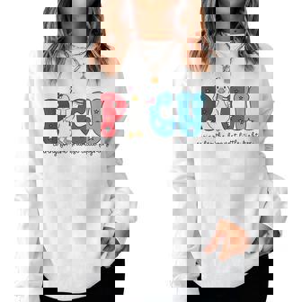 Retro 4Th Of July Picu Nurse Cute Goose Pediatric Icu Nurse Women Sweatshirt - Thegiftio