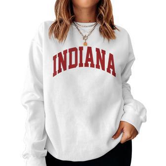Retro Indiana Indiana Vintage Red Souvenir In Women Sweatshirt - Thegiftio