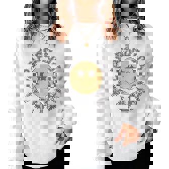 Retro Preschool Vibes Teacher Student 1St Day Back To School Women Sweatshirt - Thegiftio