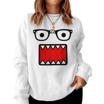 Retro Y2k Emo Scene Costume Graphic Face Women Women Sweatshirt - Thegiftio UK