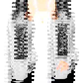 Saint Michael The Archangel Defeating Satan Christian Women Sweatshirt - Monsterry