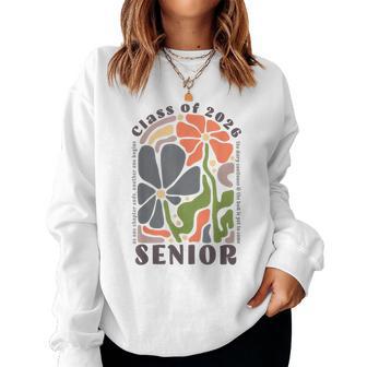 Senior 2026 Boho Floral Class Of 2026 High School Senior Women Sweatshirt - Thegiftio UK