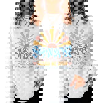 Senior Sunrise 2026 Boho Colorful High School Jenior Retro Women Sweatshirt | Mazezy
