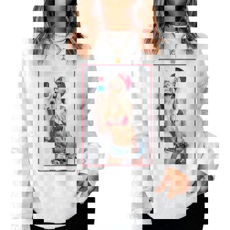 Sexy Girl グラフィックtシャツ セクシーアイスポップピンナップ 3 バックプリント レディーススウェットシャツ - Kawaiitshirt