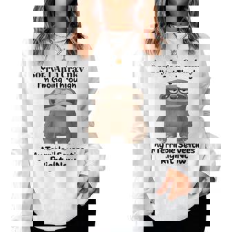 Sorry I Am Cranky In Going Through My Terrible Seventies Women Sweatshirt - Thegiftio