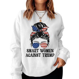 Swat Smart Against Trump Anti-Trump 2024 Women Sweatshirt - Thegiftio UK