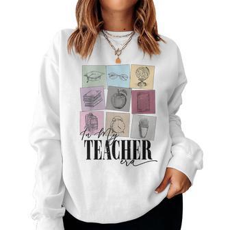 In My Teacher Era Back To School In My Teaching Era Pink Women Sweatshirt - Thegiftio UK