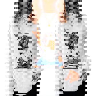 Teckel ロックミュージック 男性 子供 女性 ソーセージ 犬 ダックスフンド 長袖tシャツ レディーススウェットシャツ - Kawaiitshirt