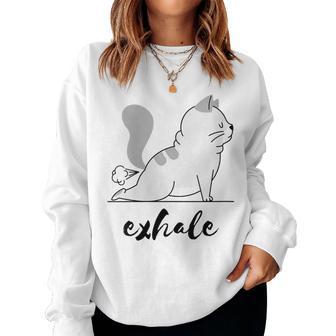 Top Drôle De Yoga Amoureux Des Chats Sweat-shirt pour femme - Cadeauxyz