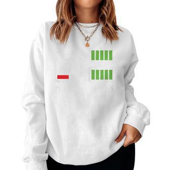 Twin Mama Tired Low Cute Mom Of Twins Mom Low Battery Women Sweatshirt - Thegiftio UK