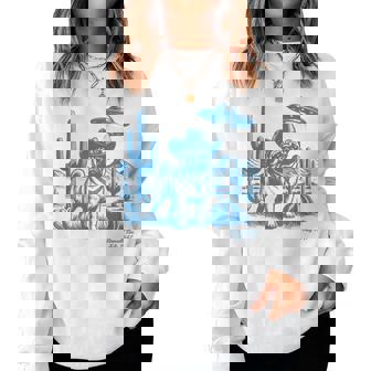 Ufo Western Pug Cowboy Cactus Desert Cowgirl Mom Dad Pet Women Sweatshirt - Thegiftio