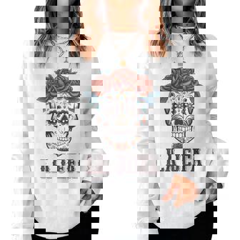 Ugarkull La Jefa The Boss Dia De Los Muertos Cuello Sudadera Mujer - Regaloses