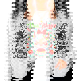 Viva Mexico Mexican Girl Mexico Independence Day Women Sweatshirt - Monsterry