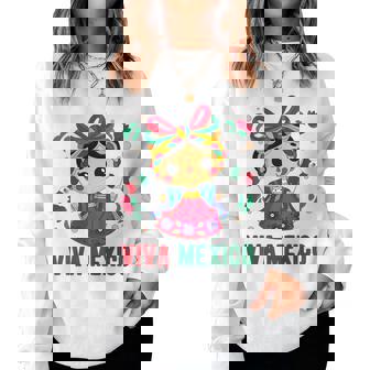 Viva Mexico Toddler Girls Flores Mexican Independence Day Women Sweatshirt - Seseable