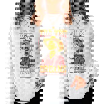Wild West Dreams Country Western Cowgirl Rodeo グラフィック レディーススウェットシャツ - Kawaiitshirt