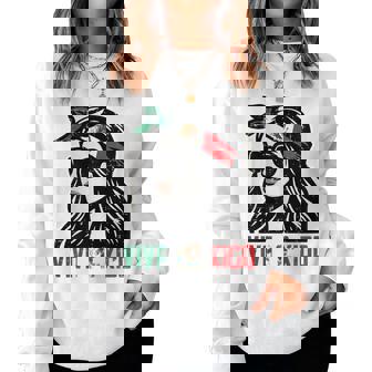 Woman Viva Mexico Flag Cinco De Mayo Mexican Girls Women Sweatshirt | Mazezy