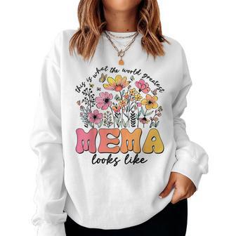 This Is What World's Greatest Mema Looks Like Mother's Day Women Sweatshirt - Thegiftio UK