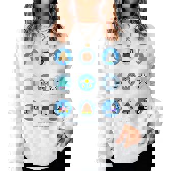 「Twin Bee」9 Circles レディーススウェットシャツ - Kawaiitshirt