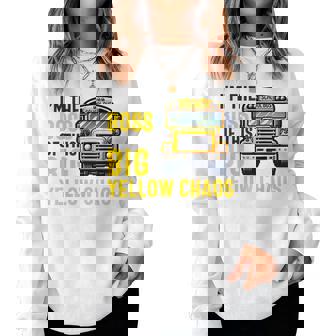 おかしなスクールバス運転手感謝 男性 女性 退職 レディーススウェットシャツ - Kawaiitshirt