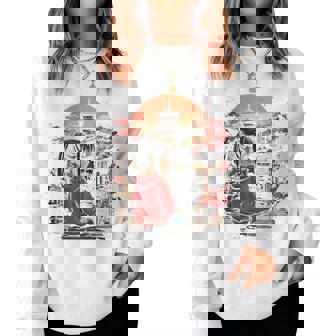 アニメ 女の子 日本 バックプリント レディーススウェットシャツ - Kawaiitshirt