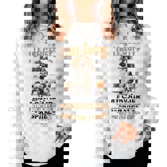 キャバリア・キング・チャールズ・スパニエル犬種 I Like Coffee My レディーススウェットシャツ - Kawaiitshirt