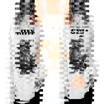 ツーリスト ウミガメ 家族 男性 女性 男の子 女の子 キッズ 大人 長袖tシャツ レディーススウェットシャツ - Kawaiitshirt